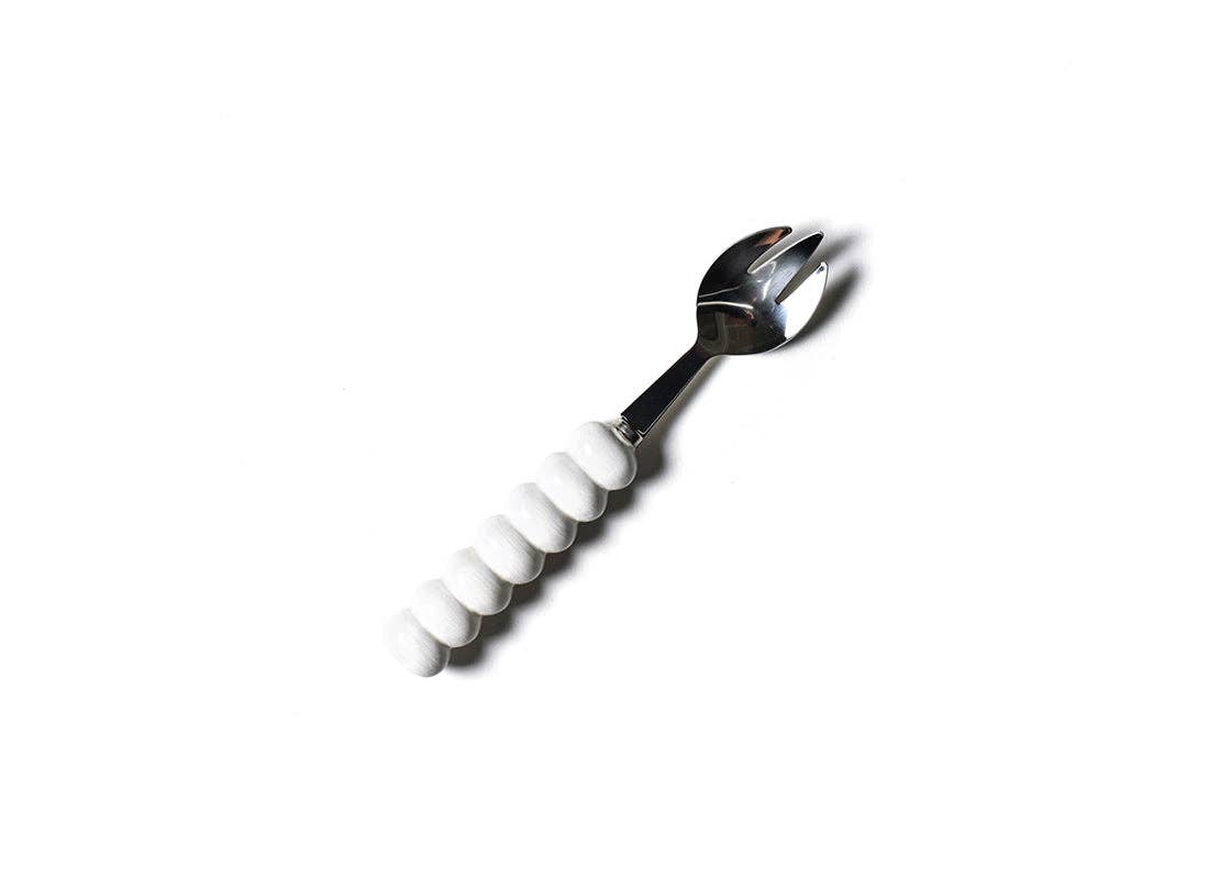Signature White Serving Utensils| Spoon and Fork Set