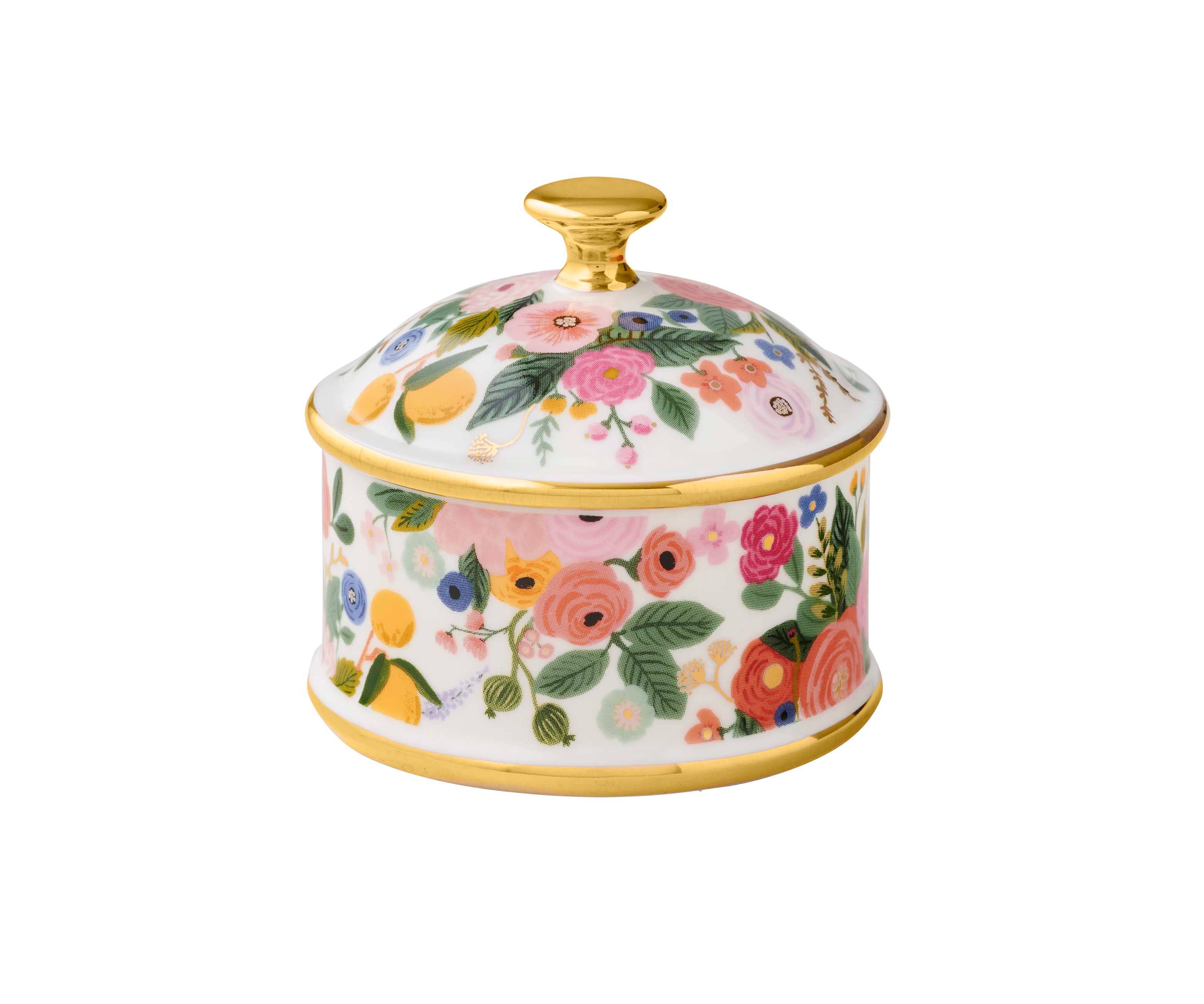 Garden Party Round Porcelain Box
