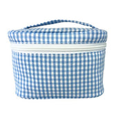 Baby Blue Gingham Mini Train Case | Mint