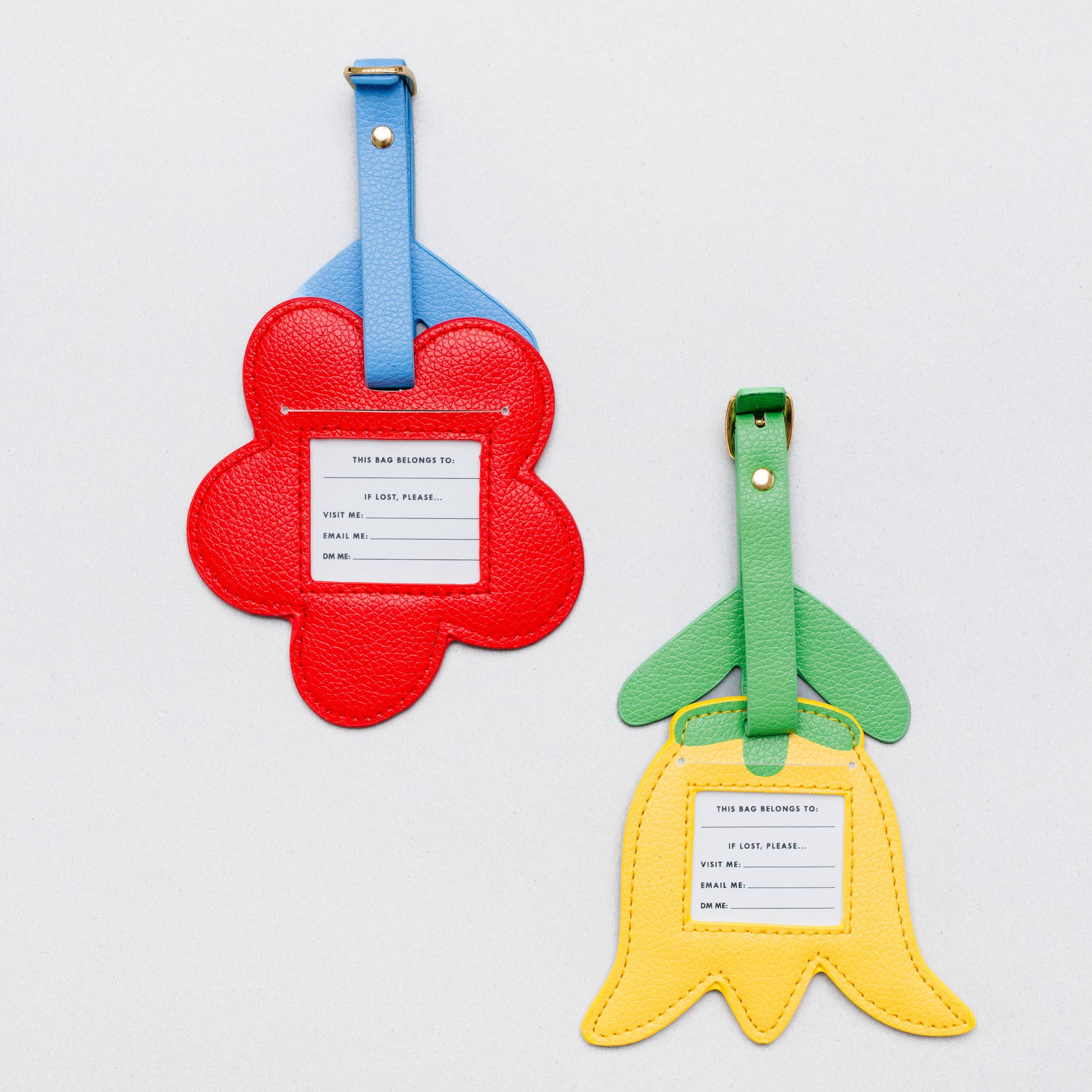 Novelty Luggage Tag Set, Flowers