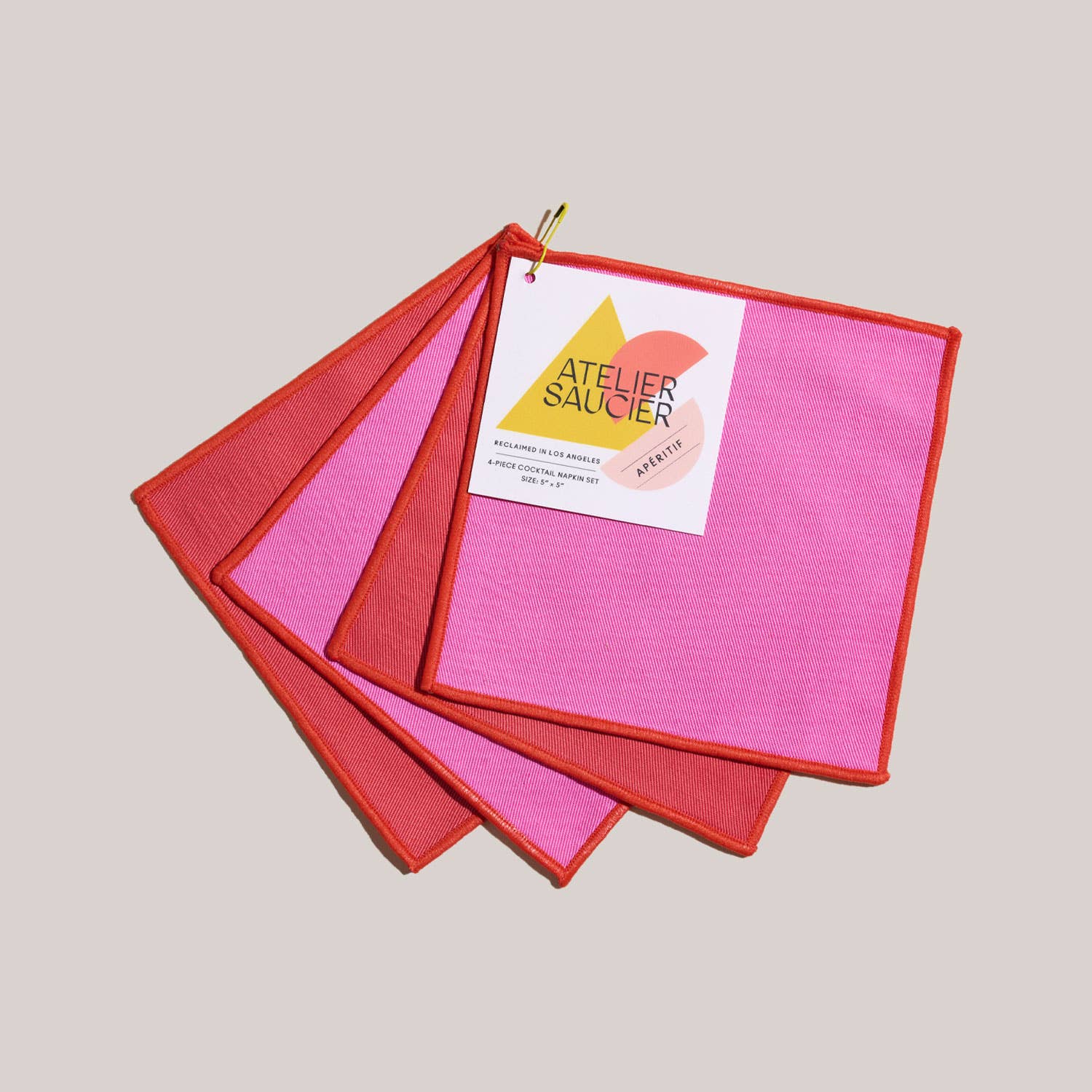 Contrasting Trim Cocktail Napkins | 4