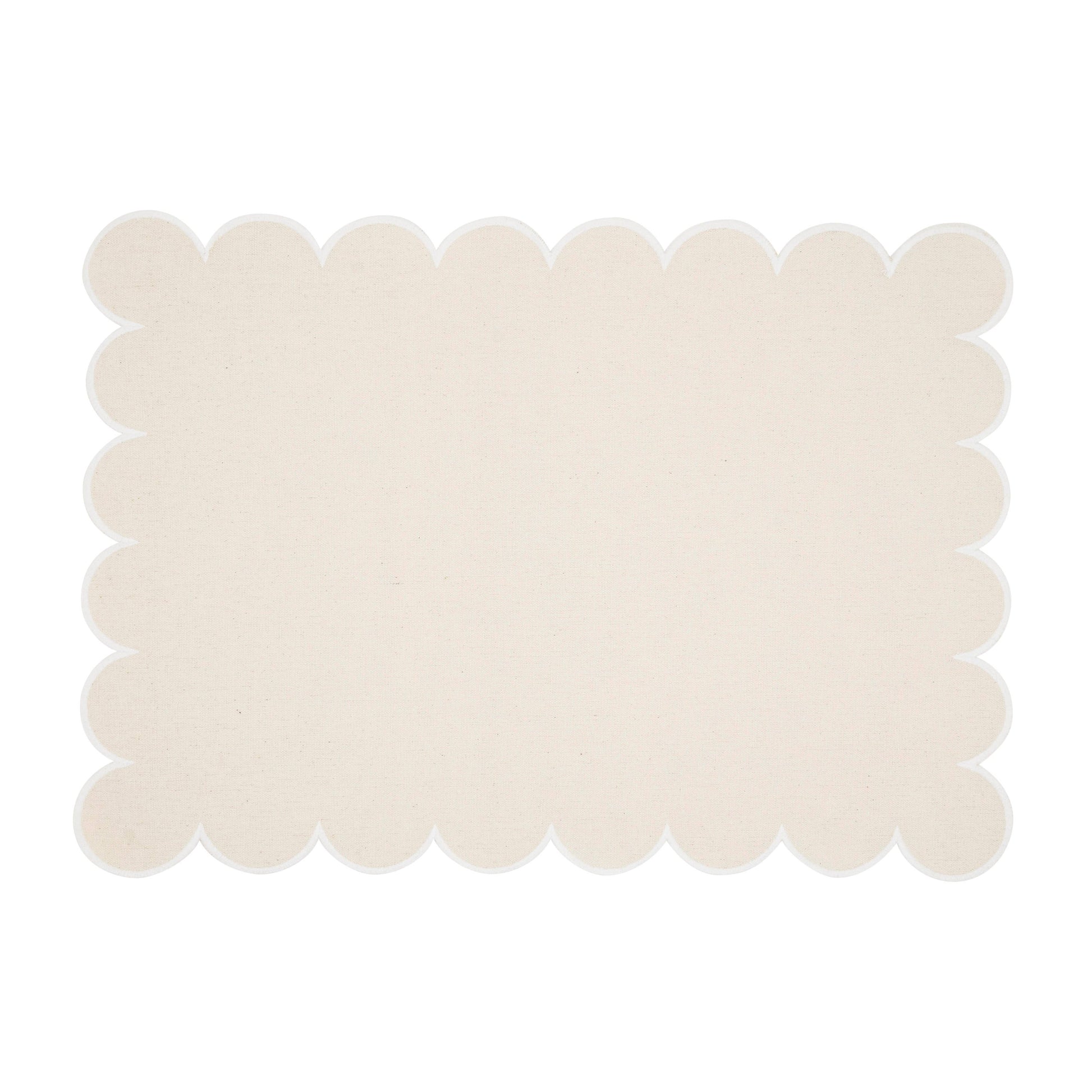 Scalloped Hem Placemat| Set of 4