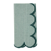 Scalloped Hem Strip Napkins | Set of 4