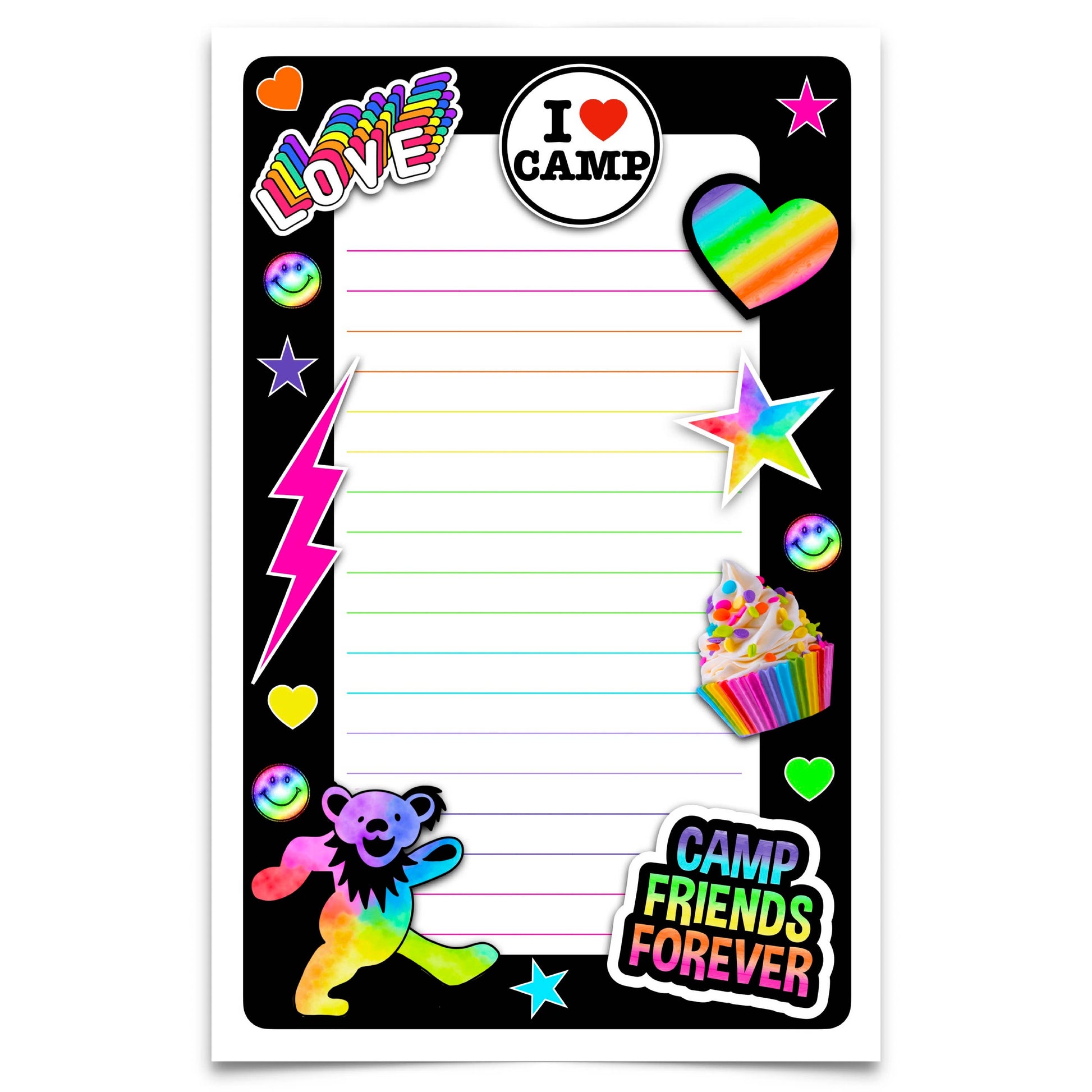Camp Notepad and Envelopes