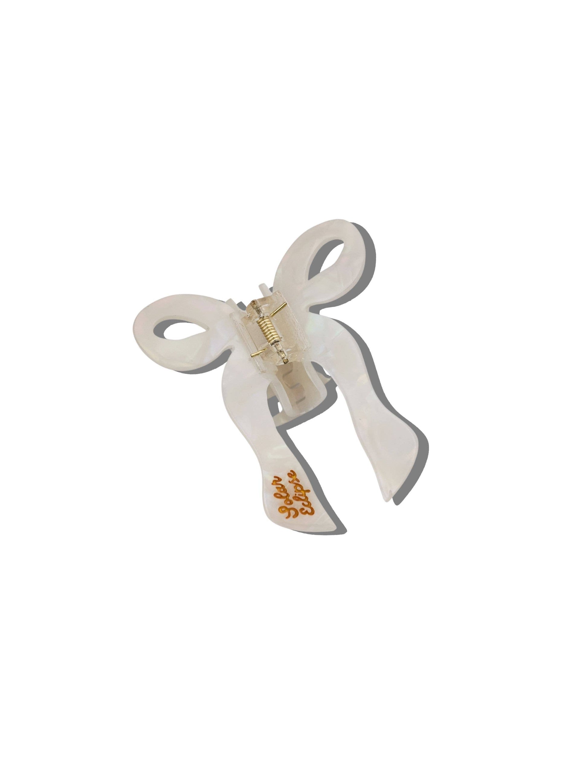 Hand-painted Coquette Bow Claw Hair Clip | Eco-Friendly