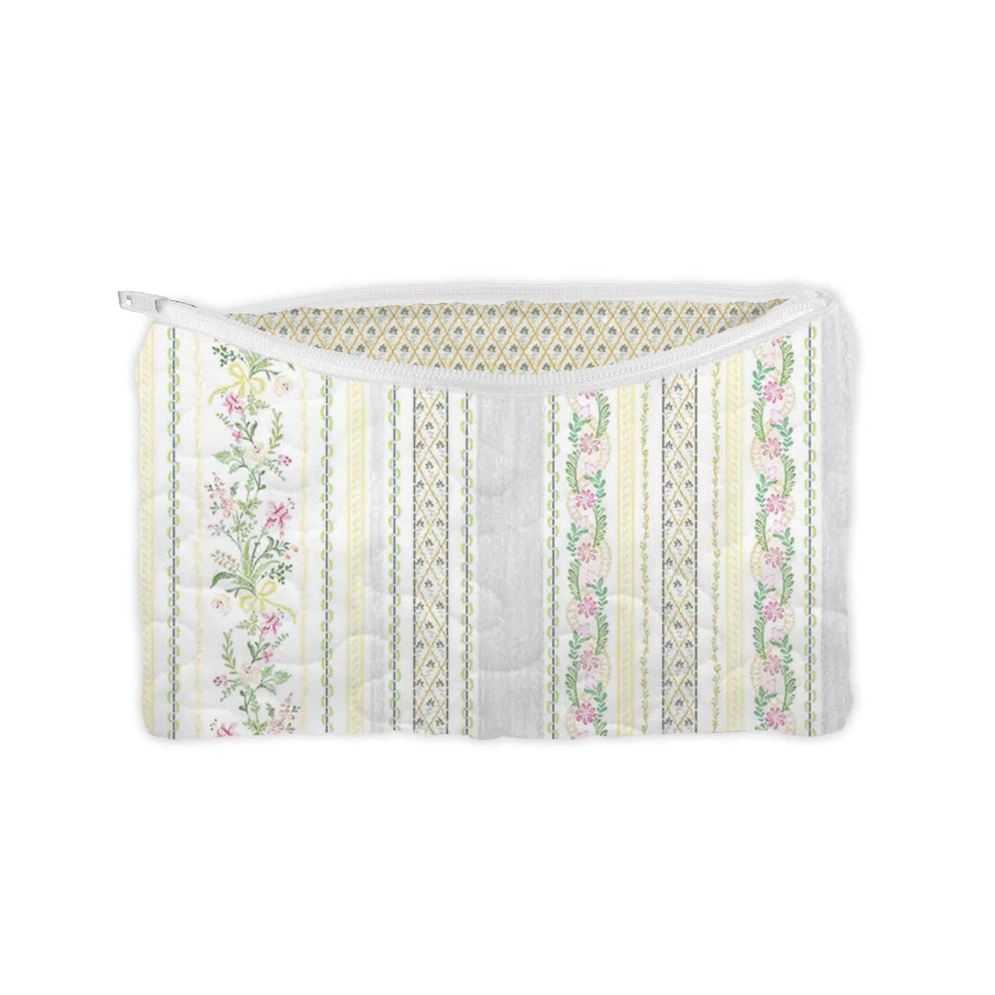 Milkglass Ribbon Yellow Makeup Bag