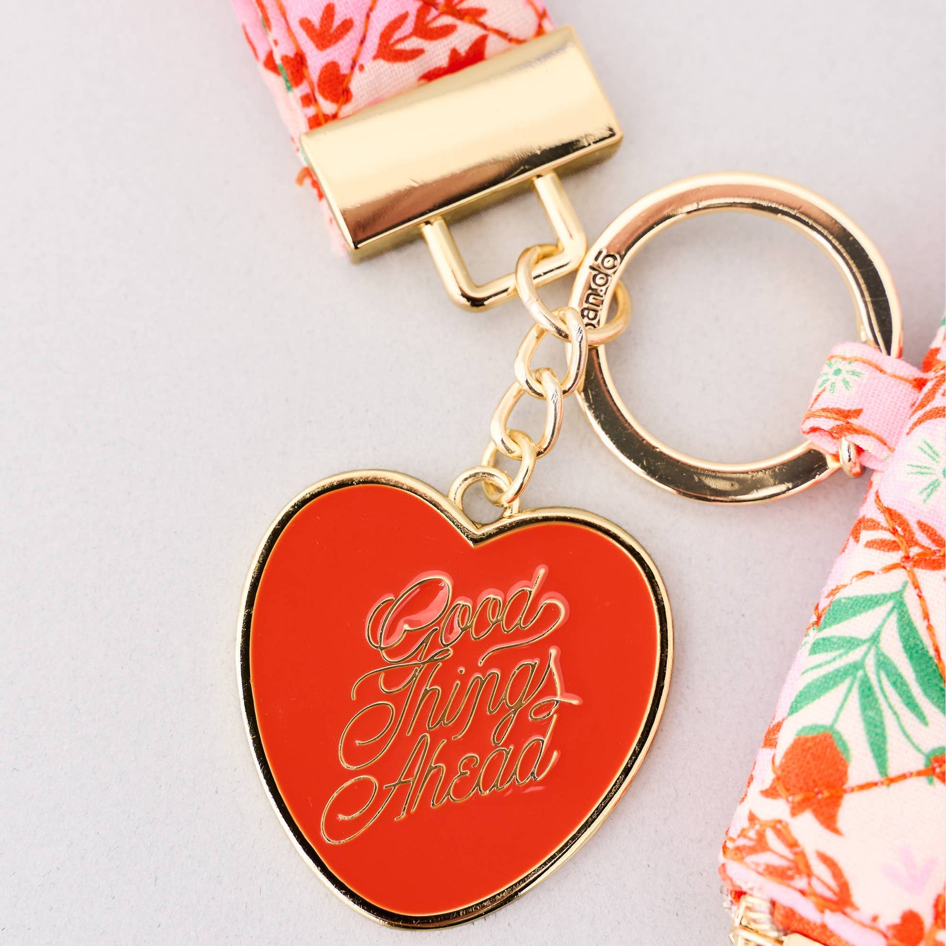 Pink Floral Zip Wrislet