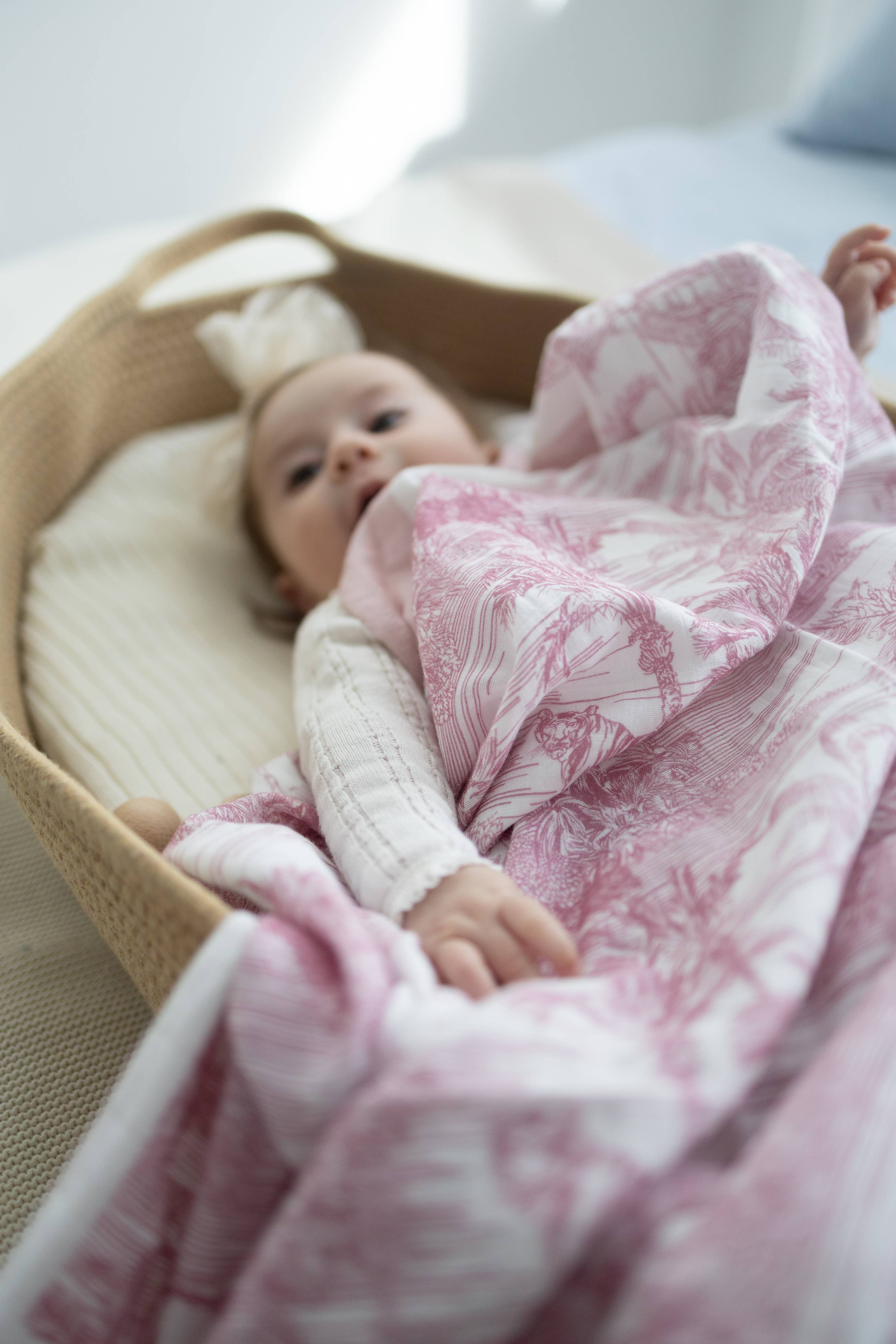 Jungle Toile Muslin Blanket