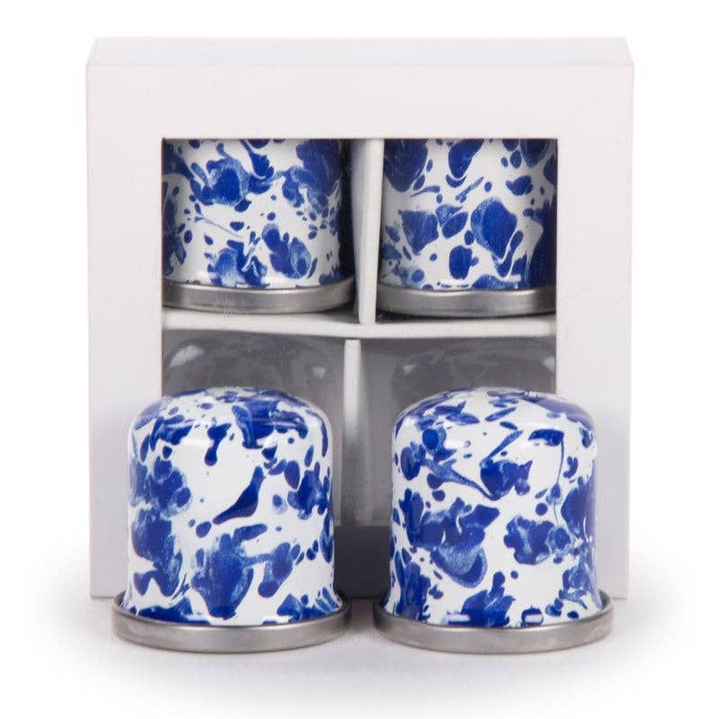 Golden Rabbit Enamelware Swirl Set of 2 Salt & Peppers