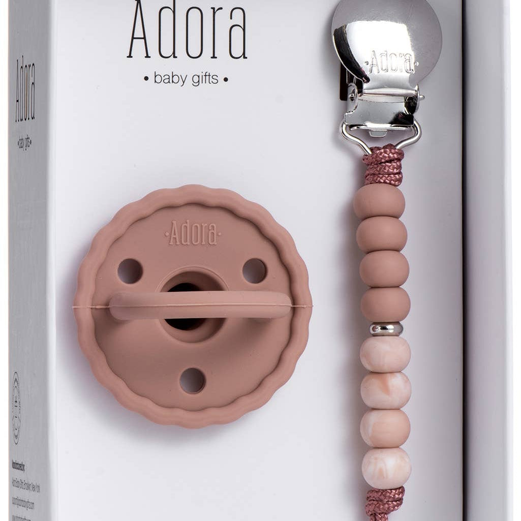 Scalloped Pacifier Clip Set