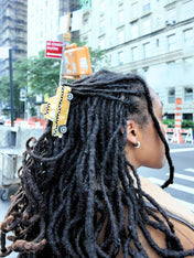Hand-painted Yellow Taxi Cab Claw Hair Clip
