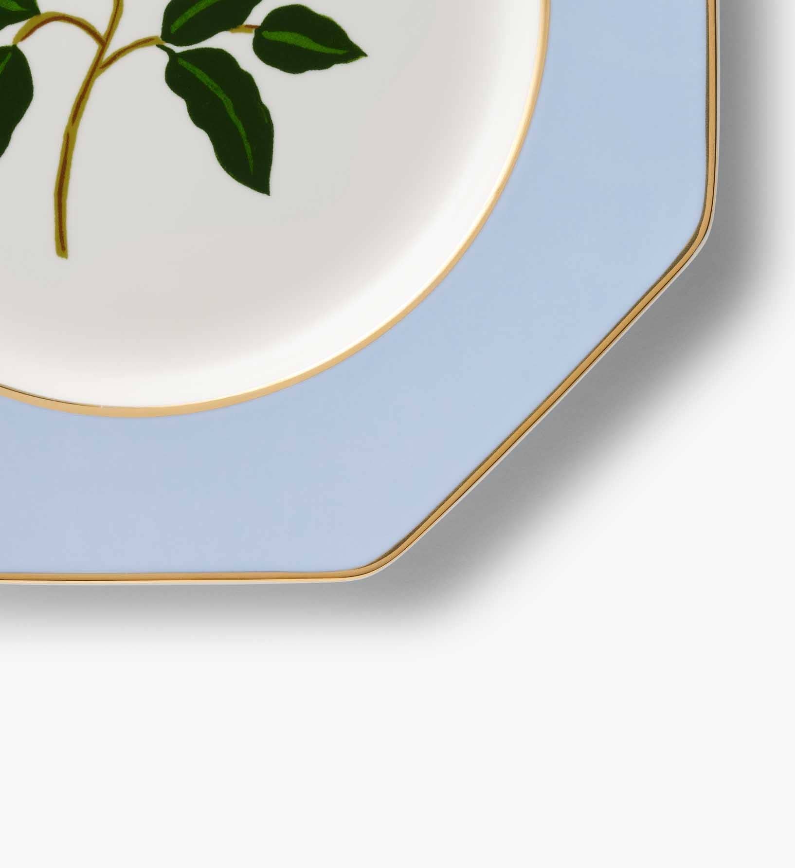 Roses Porcelain Dessert Plate Set