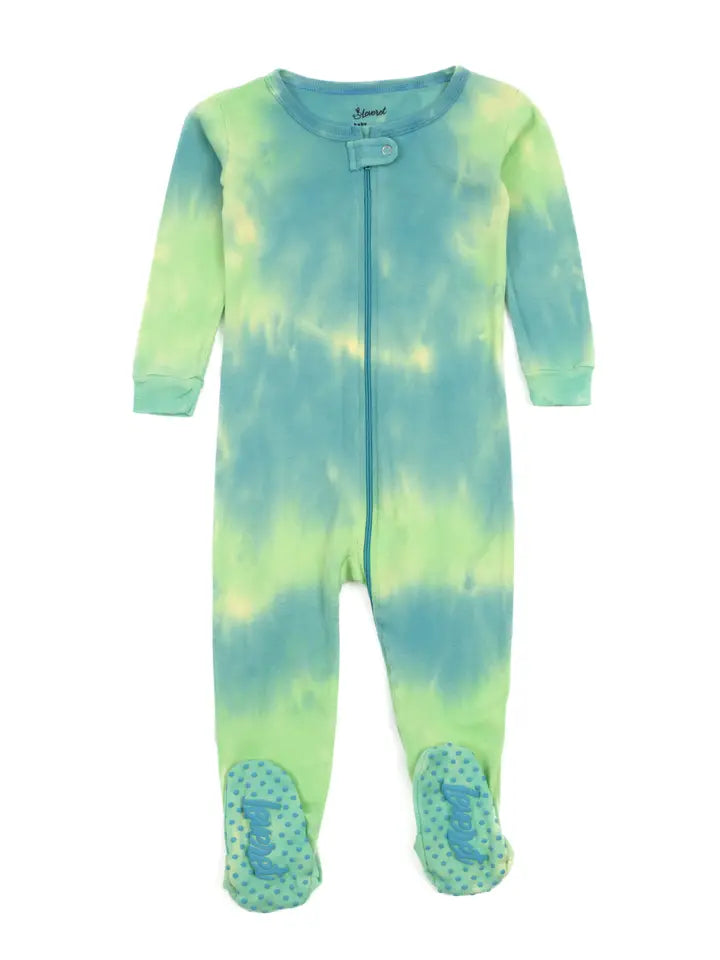 Footed Cotton Tie Dye Pajama
