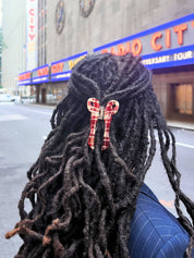 Hand-painted Coquette Bow Claw Hair Clip | Eco-Friendly