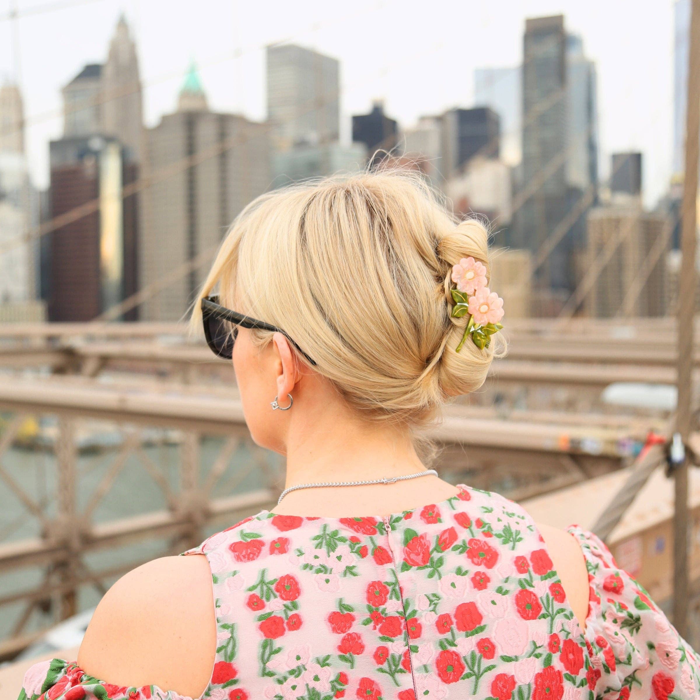 Wild Roses Claw Hair Clip