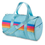 Retro Stripe Puffer Duffle Bag