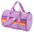 Retro Stripe Puffer Duffle Bag