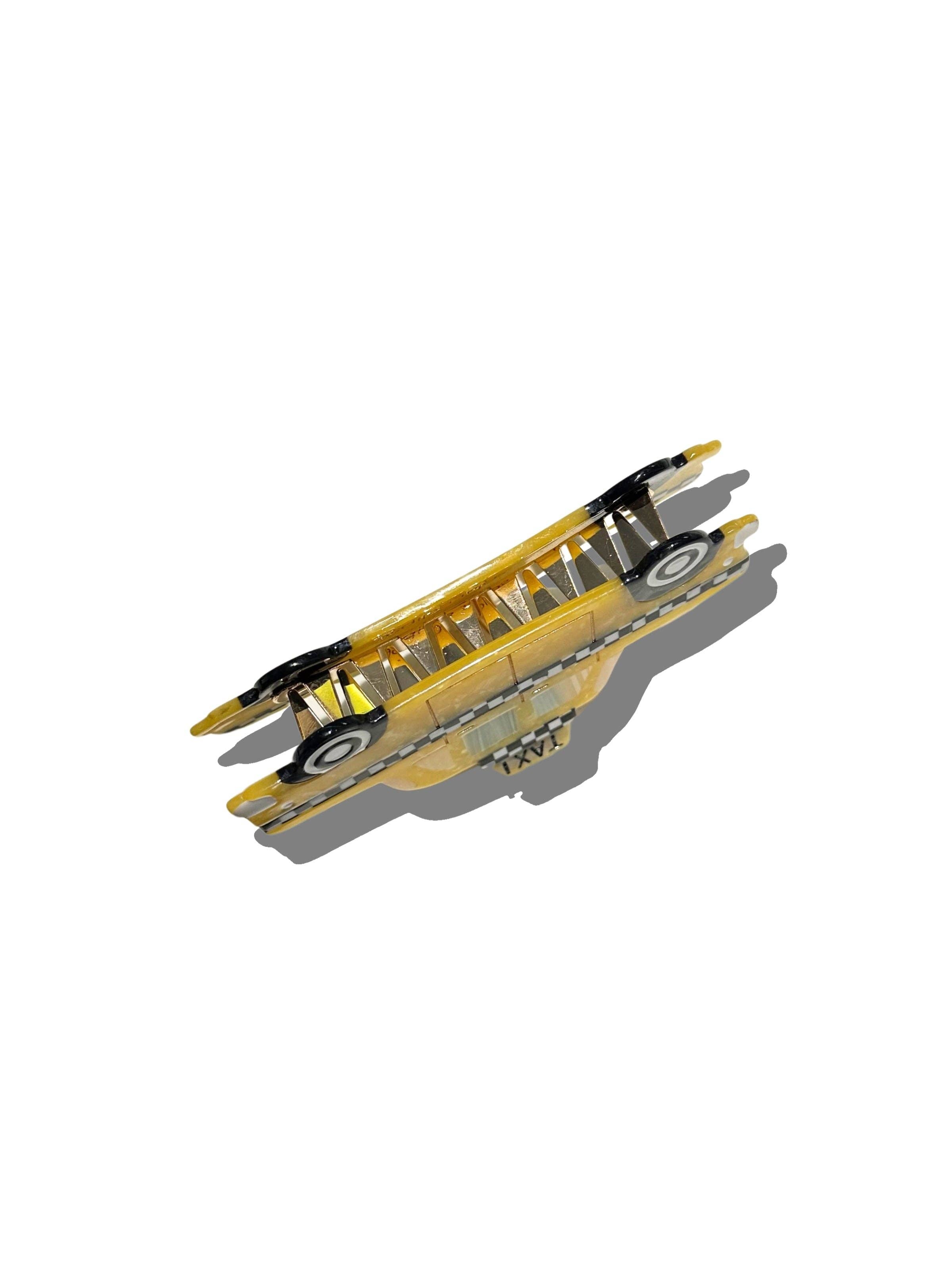 Hand-painted Yellow Taxi Cab Claw Hair Clip