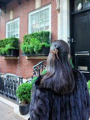 Hand-painted Coquette Bow Claw Hair Clip | Eco-Friendly