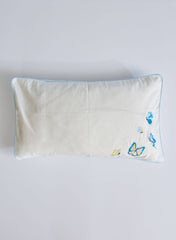 Embroidered Butterfly Toddler Pillow Case with Insert
