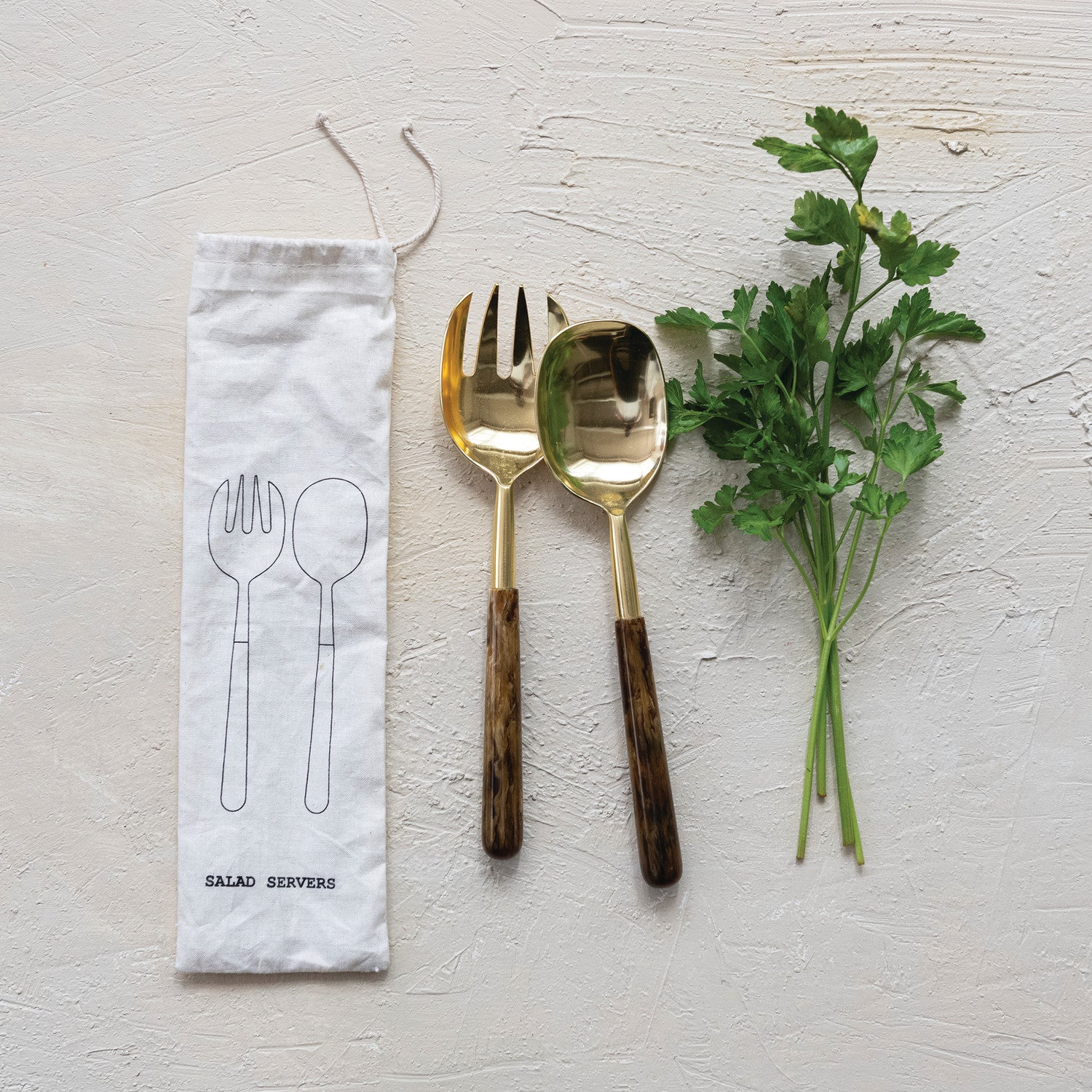 Marbled Tortoise Salad Servers