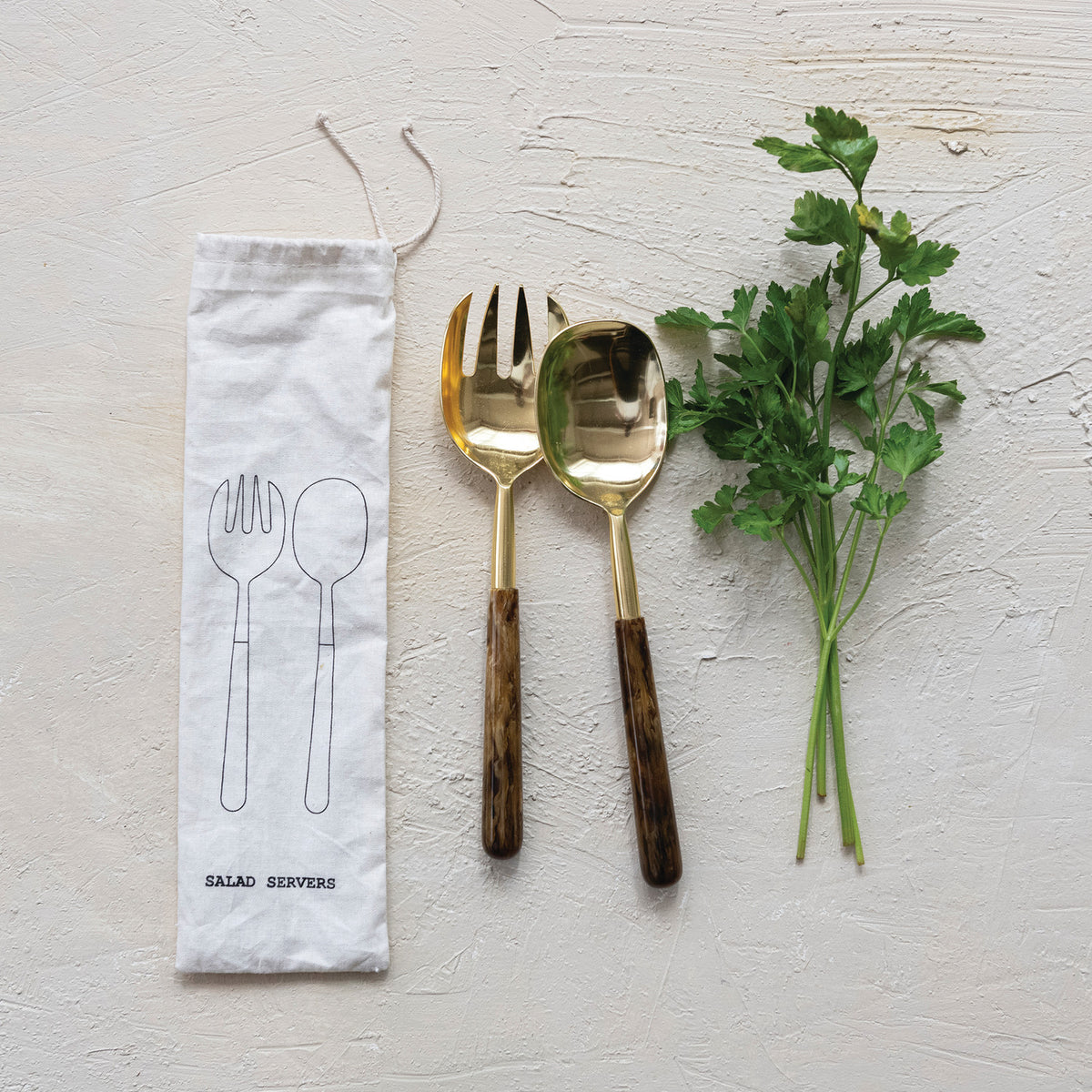 Marbled Tortoise Salad Servers