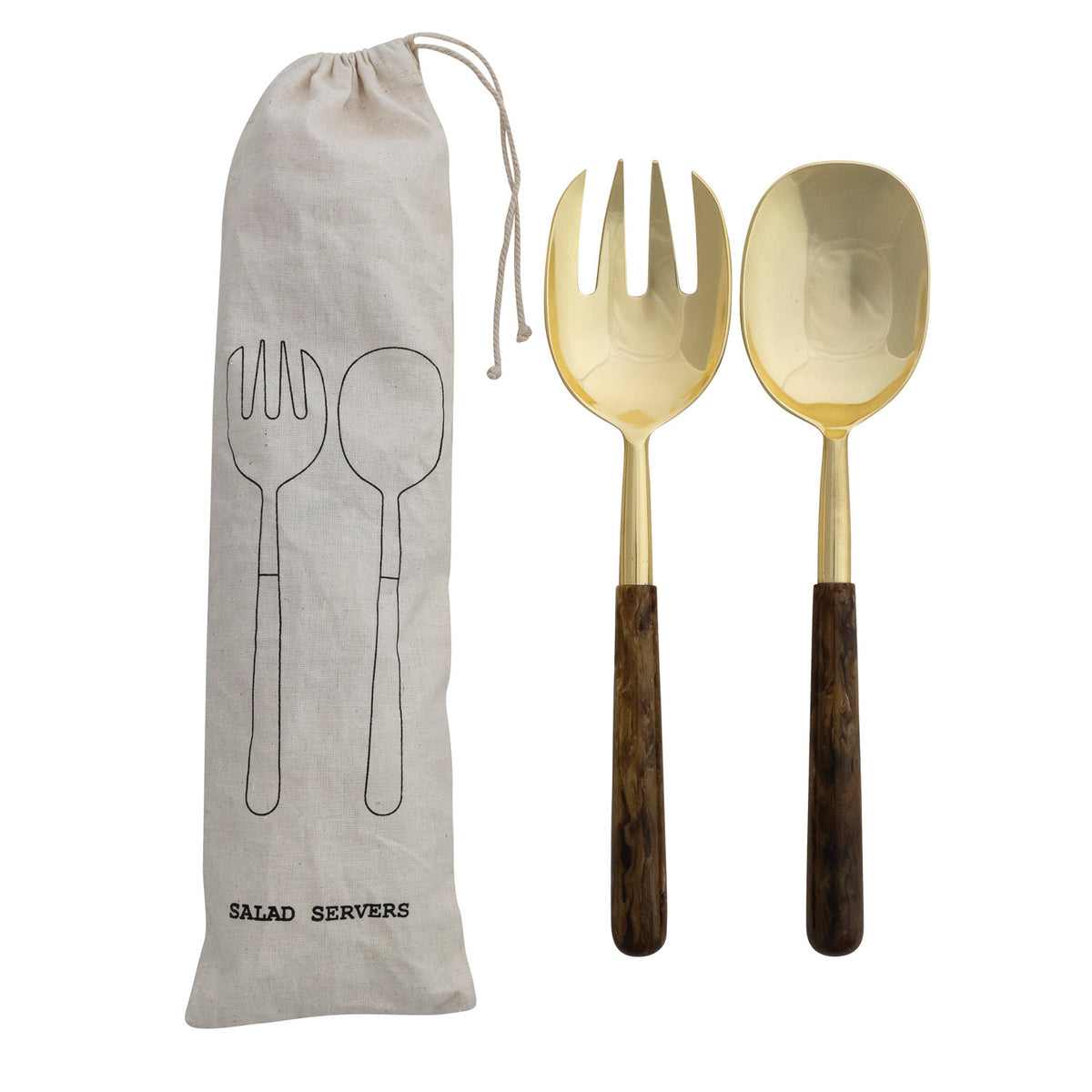 Marbled Tortoise Salad Servers