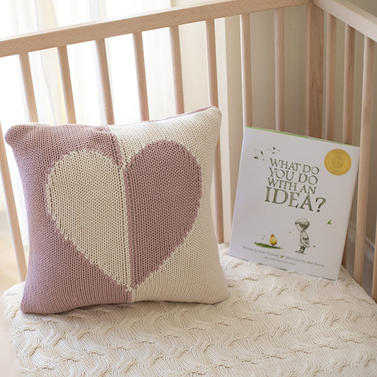 Dual Hearts Cotton Pillow