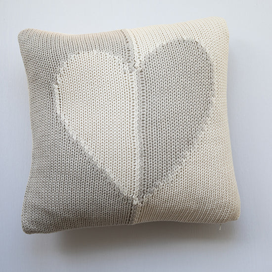 Dual Hearts Cotton Pillow