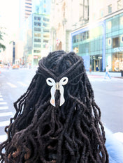 Hand-painted Coquette Bow Claw Hair Clip | Eco-Friendly