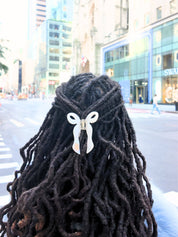 Hand-painted Coquette Bow Claw Hair Clip | Eco-Friendly