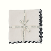 Linen Scalloped Dinner Napkins | S4