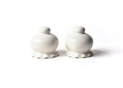 White Ruffle Salt and Pepper Shaker Set