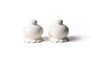 White Ruffle Salt and Pepper Shaker Set