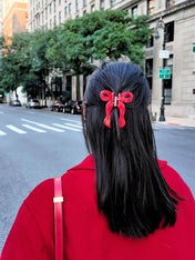 Hand-painted Coquette Bow Claw Hair Clip | Eco-Friendly