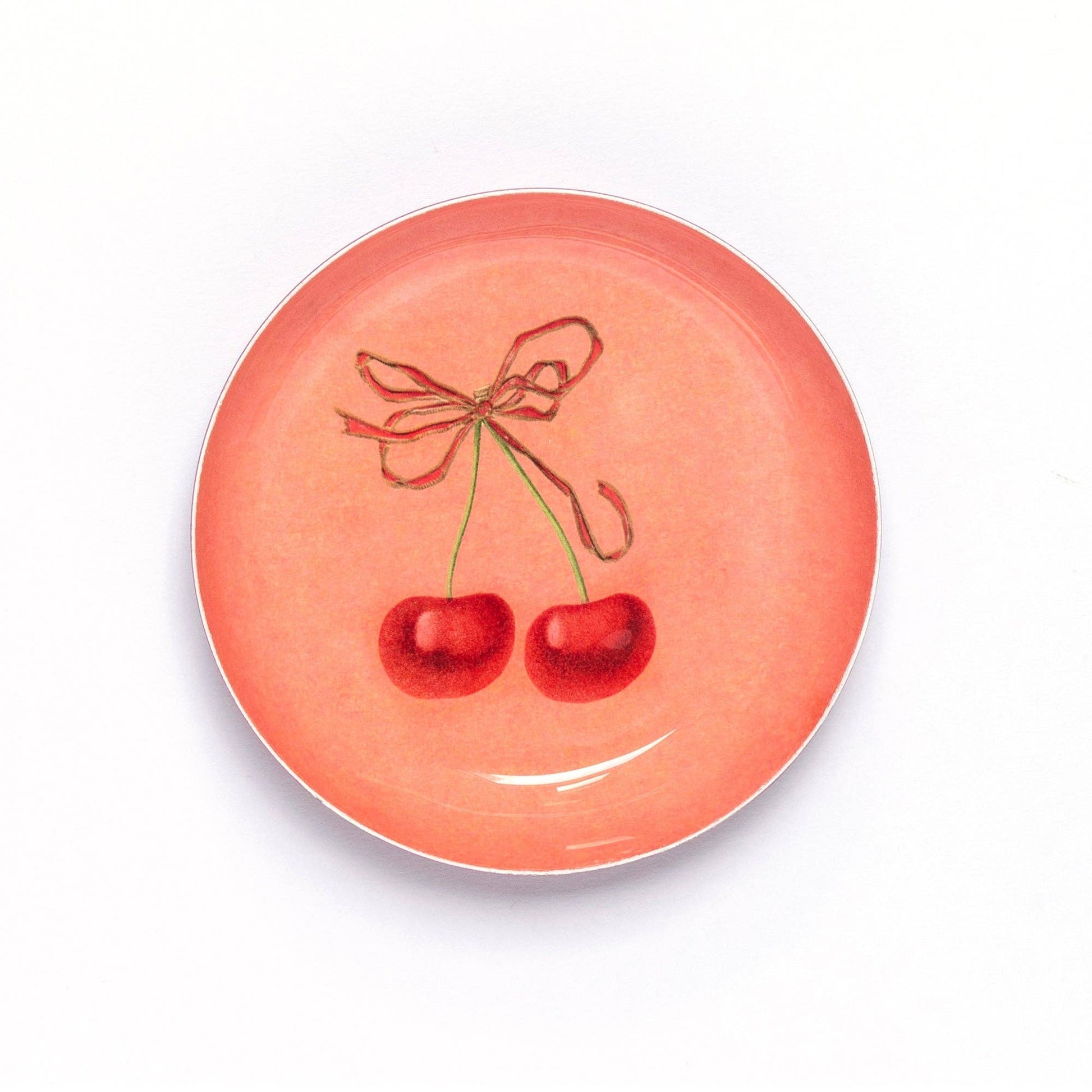 Round Enamel Decorative Tray