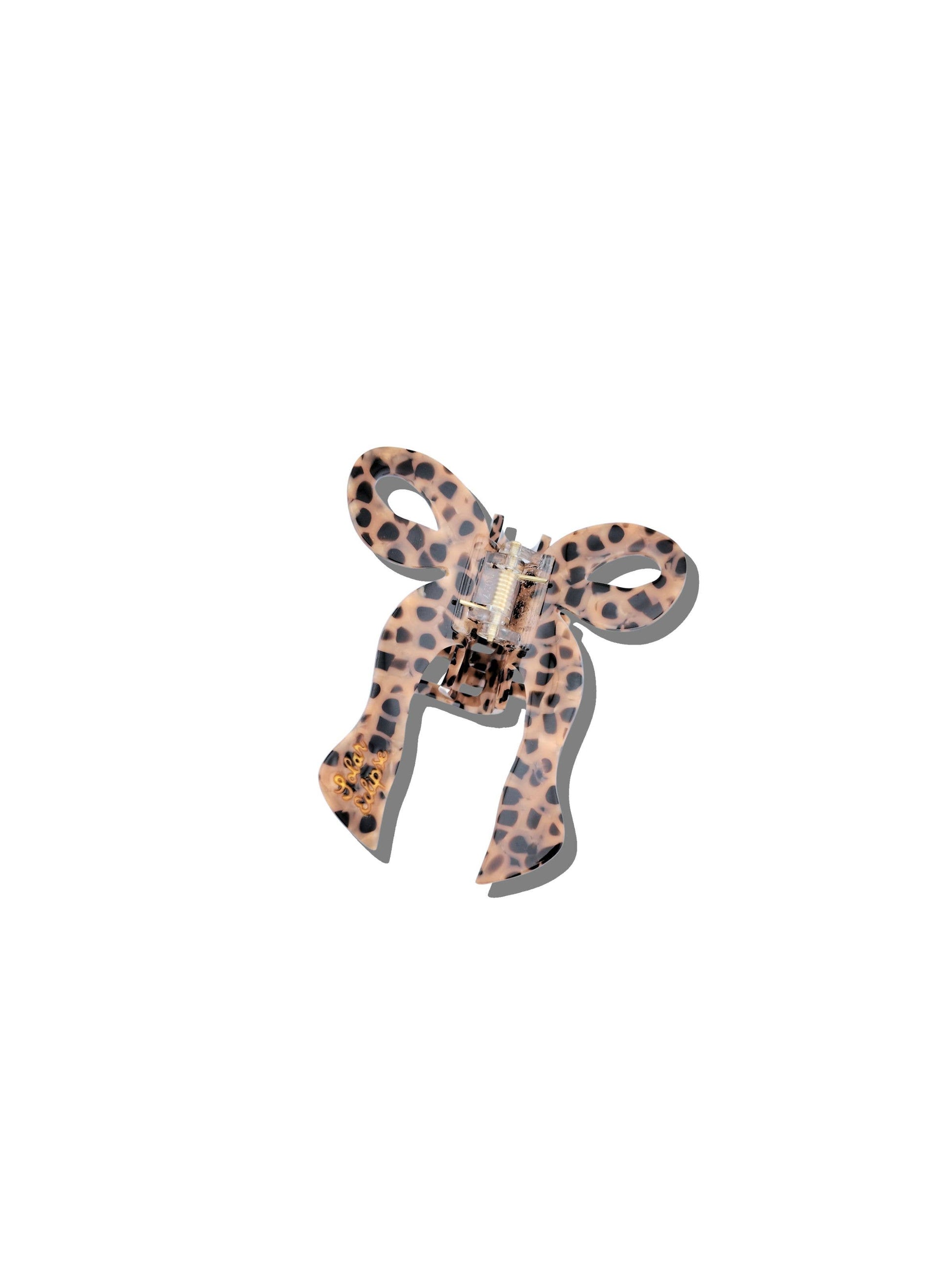Hand-painted Coquette Bow Claw Hair Clip | Eco-Friendly