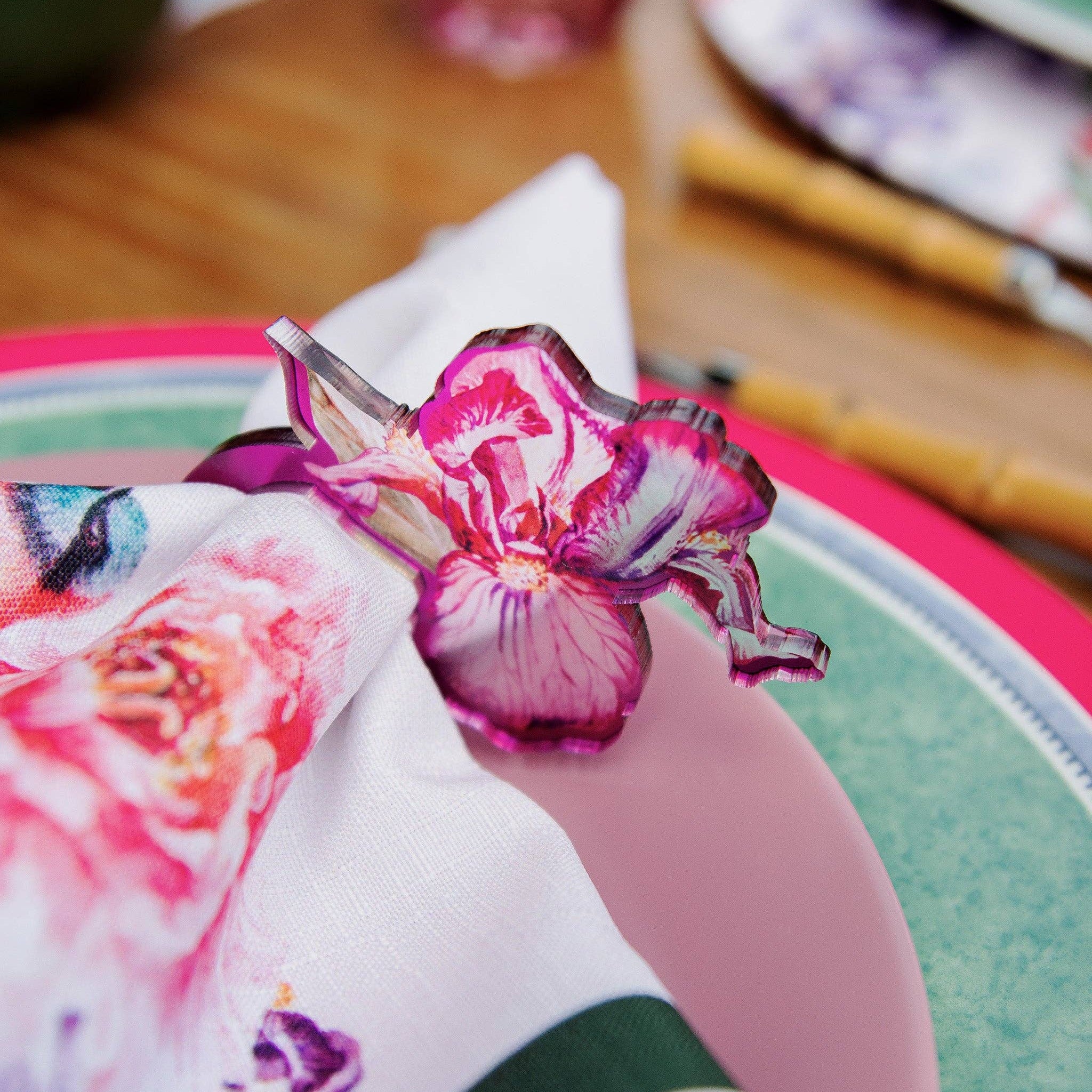 Iris Acrylic Napkin Rings