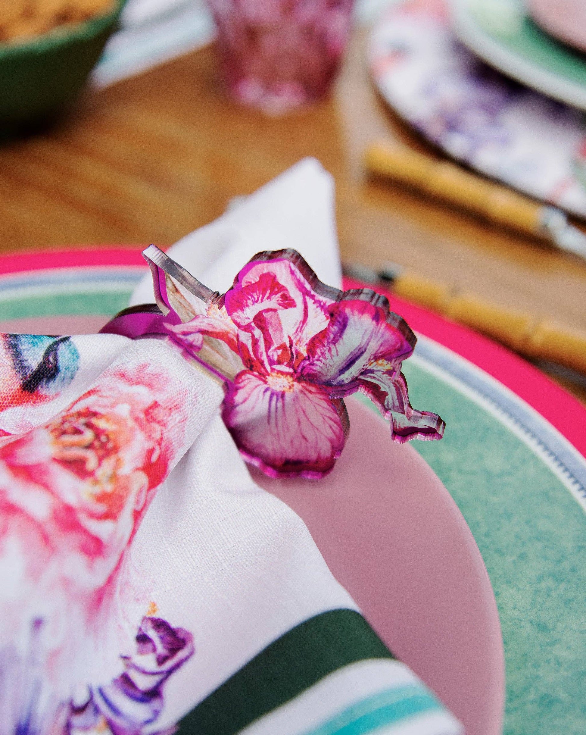 Iris Acrylic Napkin Rings