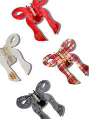 Hand-painted Coquette Bow Claw Hair Clip | Eco-Friendly