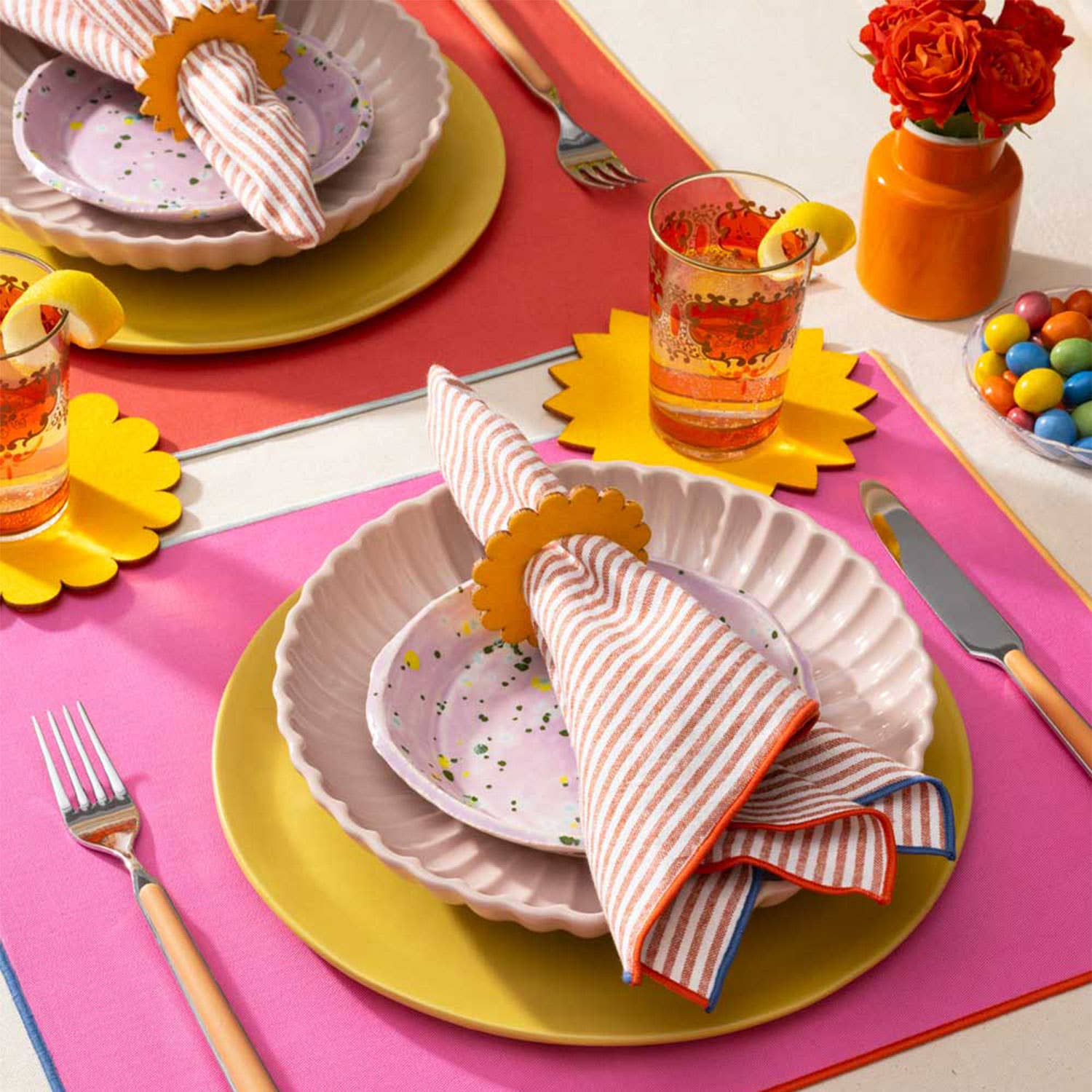 Contrasting Trim Napkins | 4