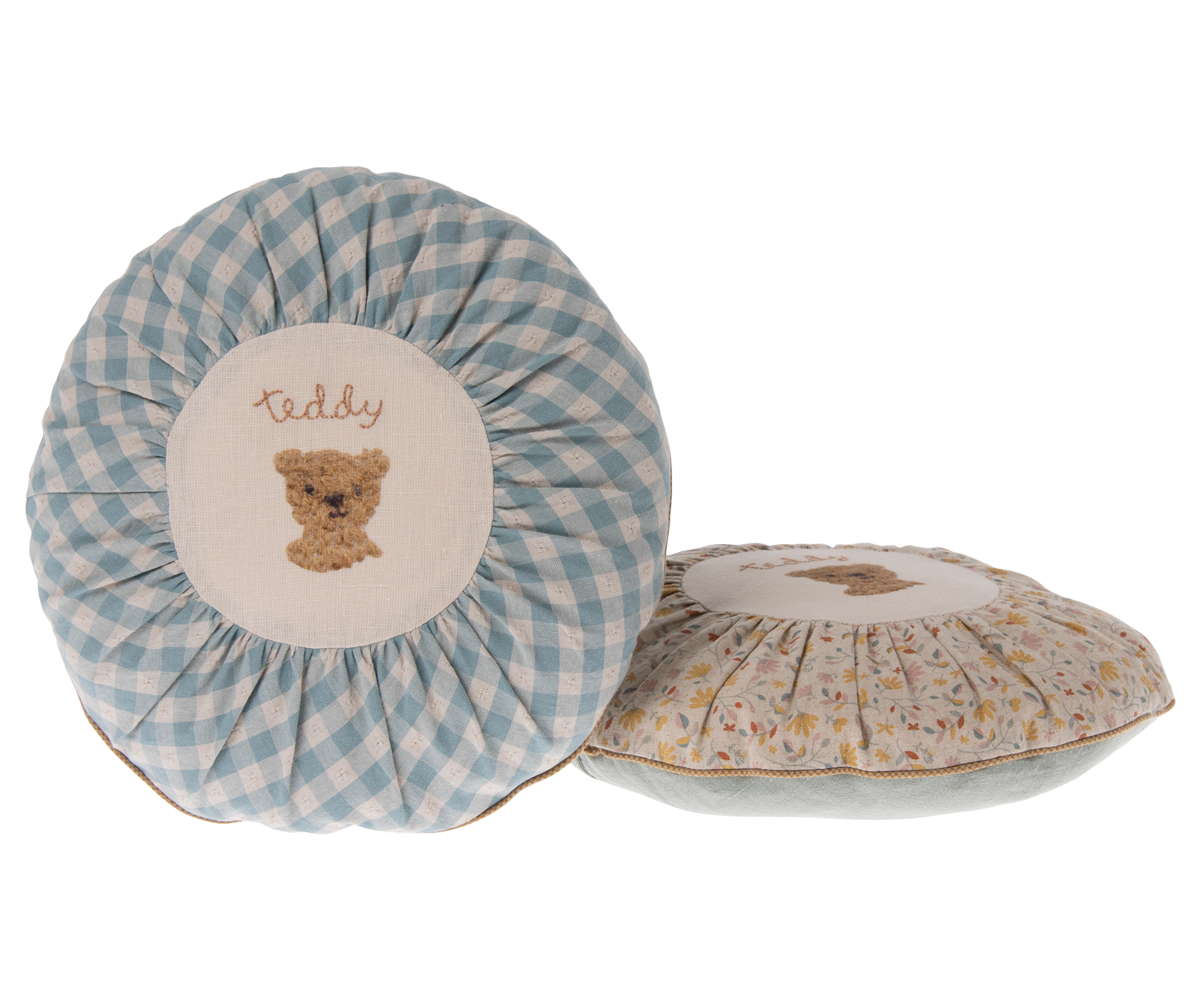 Small Checked Teddy Cushion
