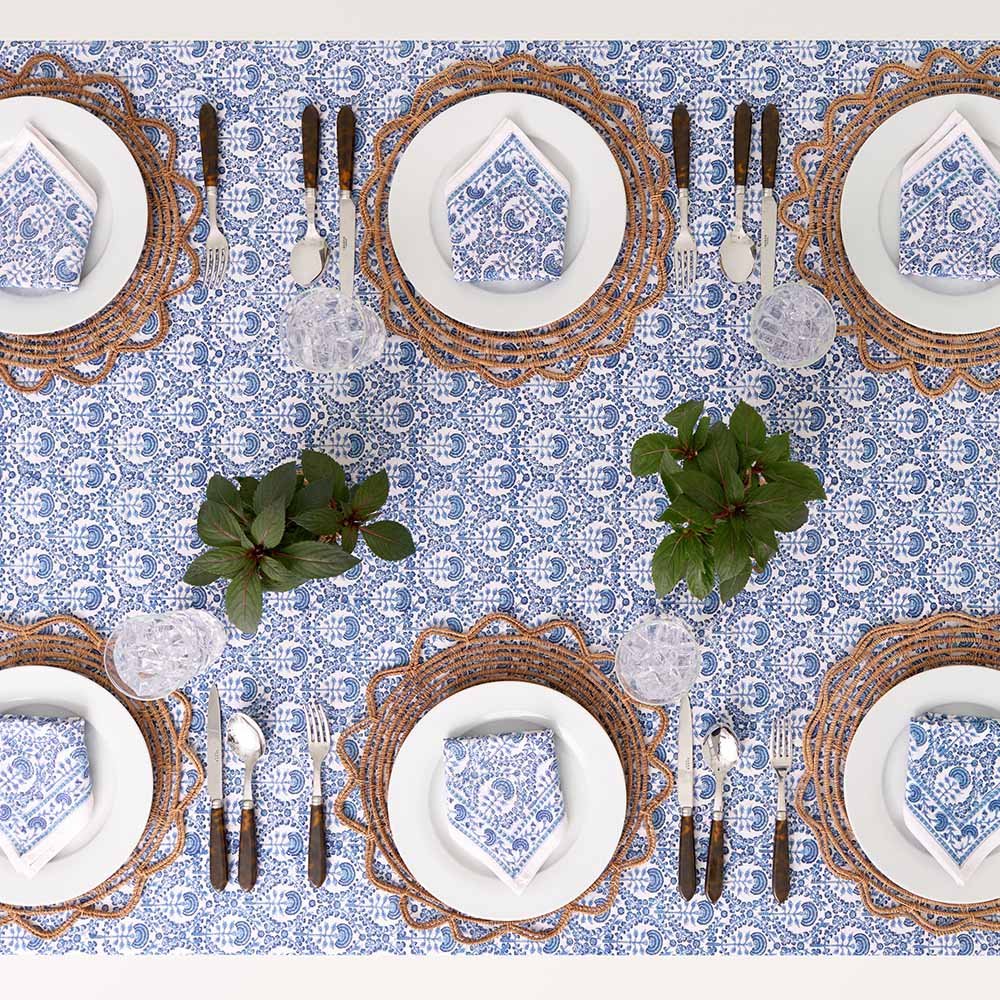 Caroline Blue Tablecloth
