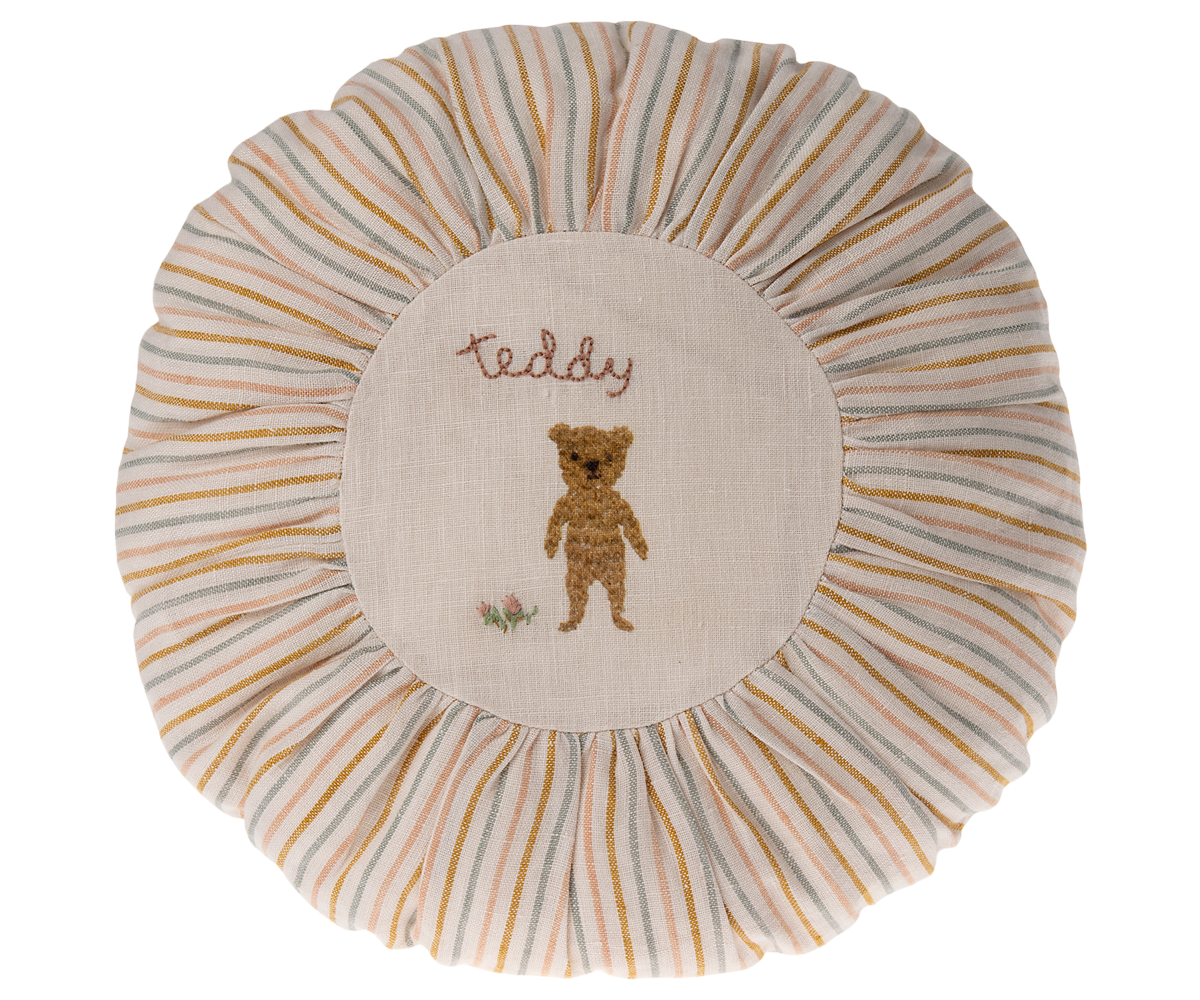 Small Striped Teddy Cushion
