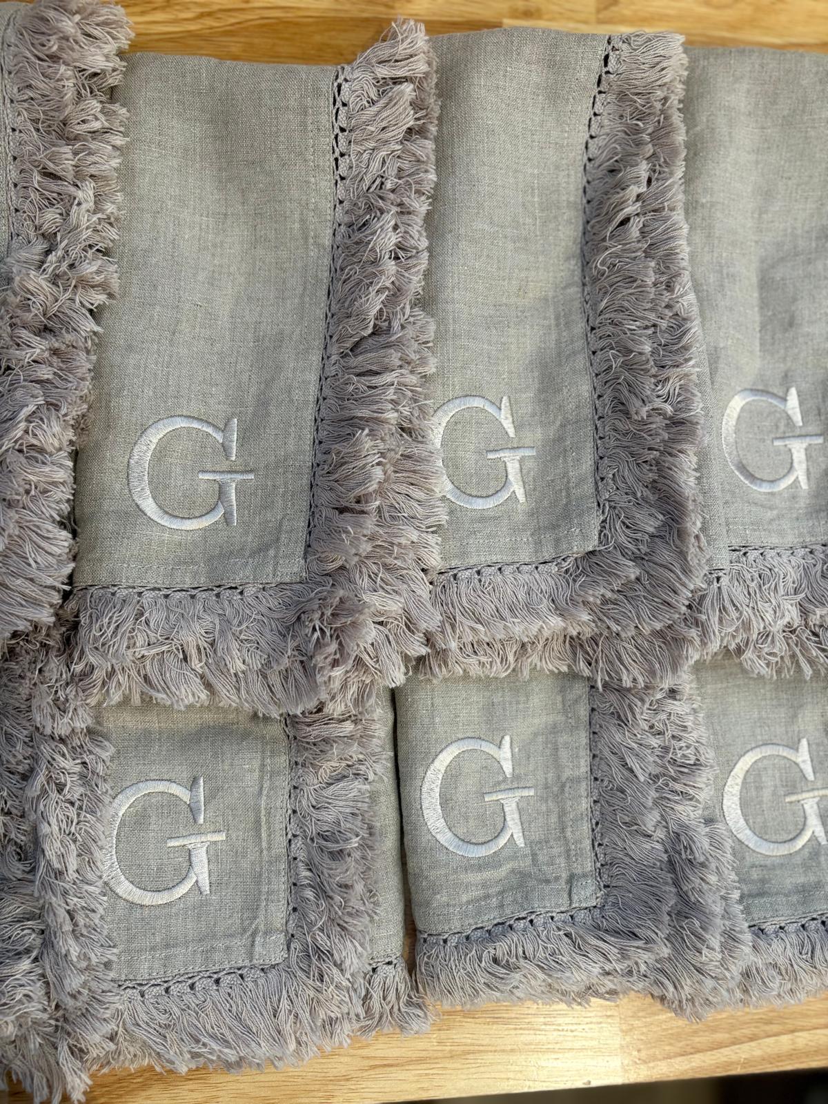 Stonewashed Fringe Napkin | 4