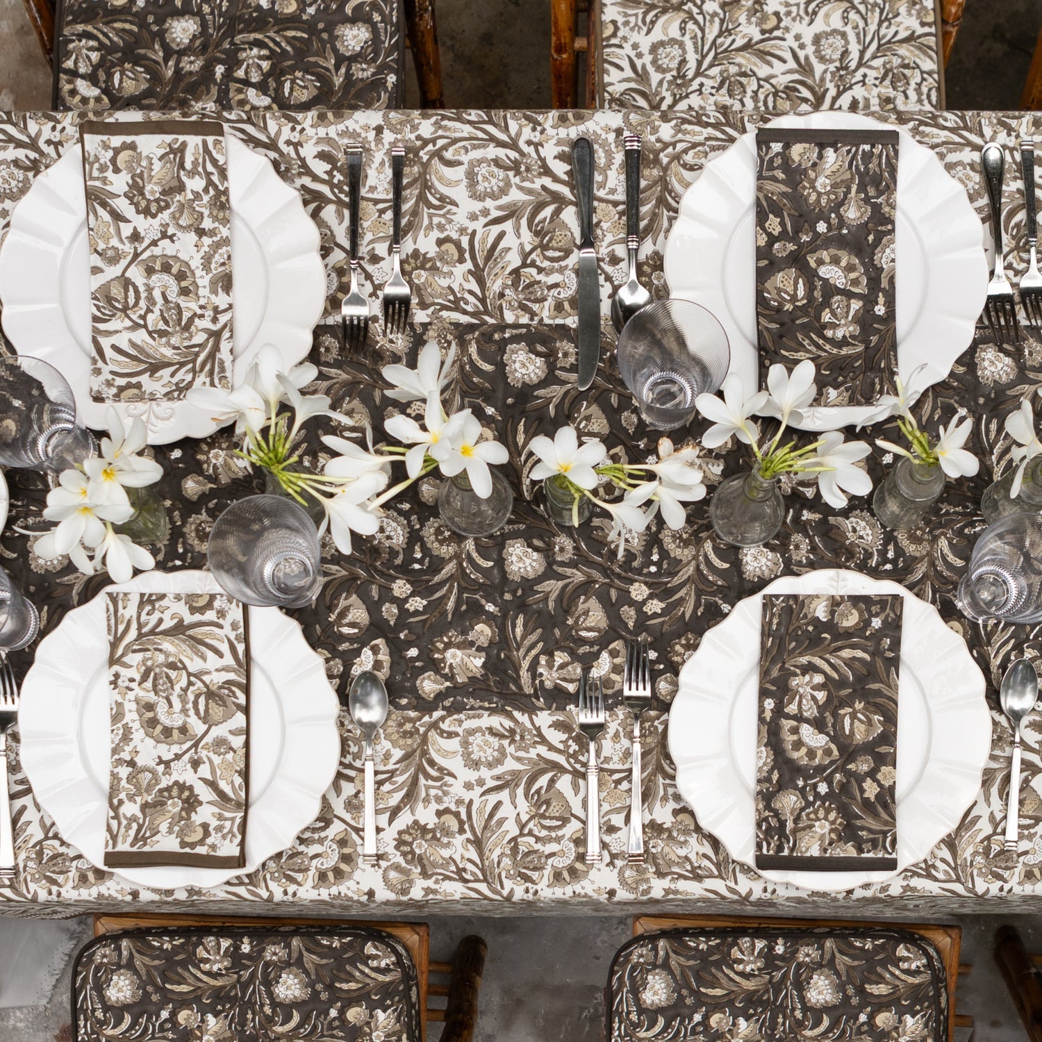 Wildcard and Backgammon Mocha Tablecloth