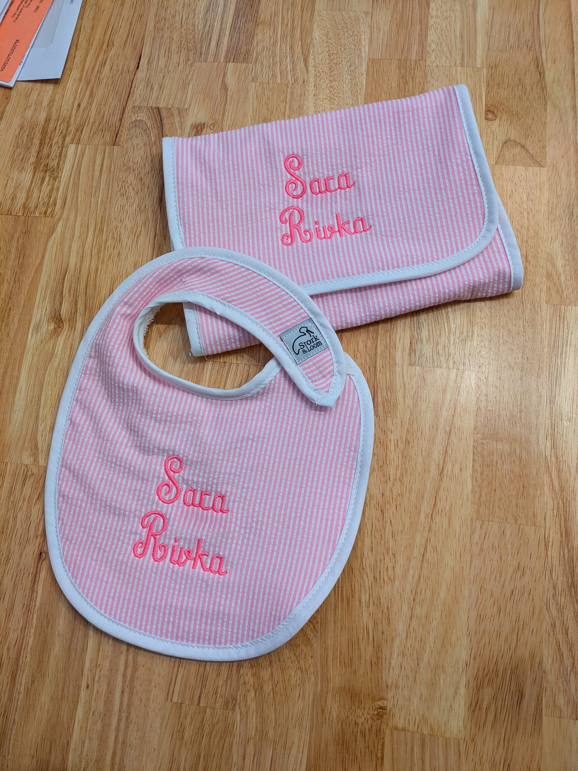 Seersucker and Gingham Burp Cloths