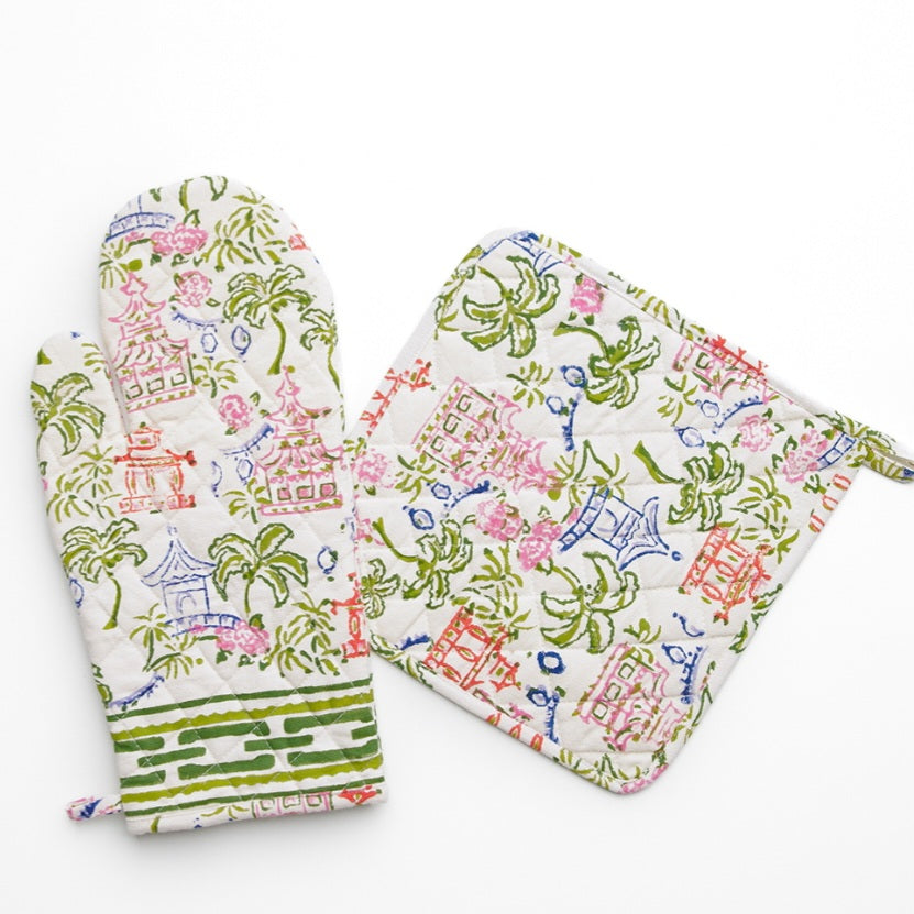 Cotton Print Kitchen Mitt