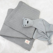 Criss Cross Organic Cotton Baby Blanket and Lovie Set