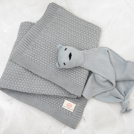Organic Cotton Baby Blanket and Lovie Set